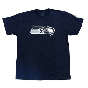 Seattle Seahawks T-Shirt XL Navy Blue Logo Bud Light Cotton NFL Football